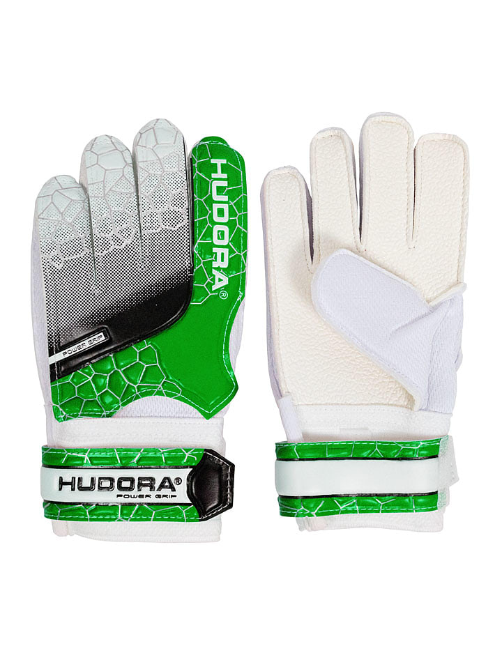 Hudora Rękawice bramkarskie w kolorze zielonym rozmiar: M