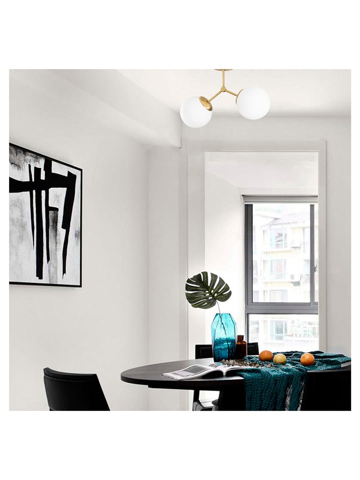 Opviq Lampa sufitowa w kolorze złoto-białym - 44 x 15 cm rozmiar: onesize