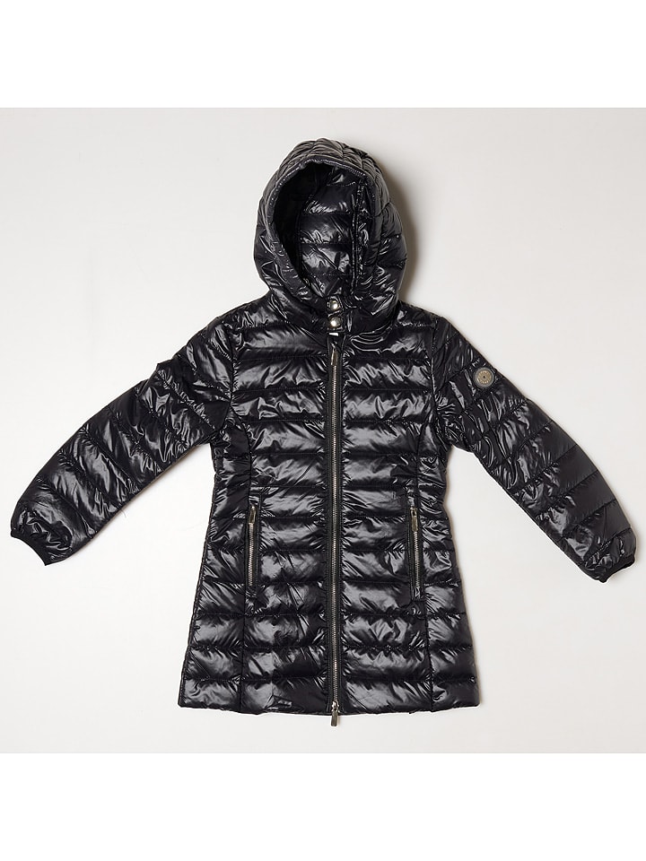 HULABALU Płaszcz pikowany "Emilie" w kolorze czarnym rozmiar: 122/128