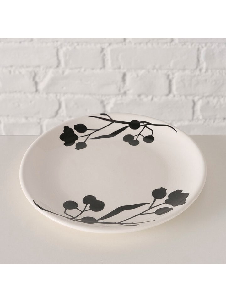 Boltze Talerzyk deserowy "Berries" w kolorze biało-czarnym - Ø 20,8 cm rozmiar: onesize