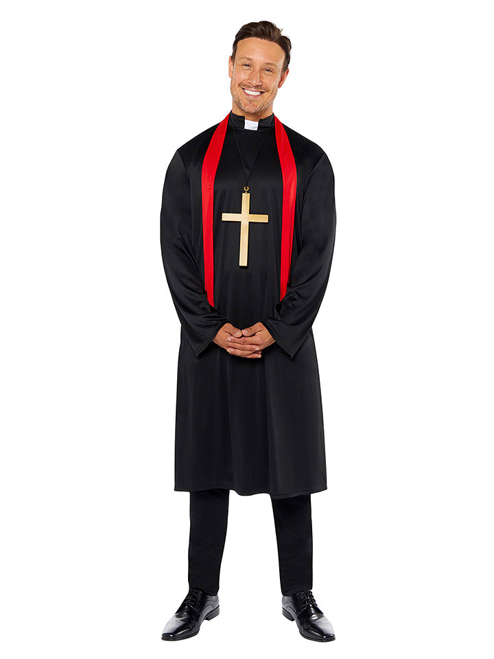 amscan Kostium "Vikar" w kolorze czarnym rozmiar: XXL