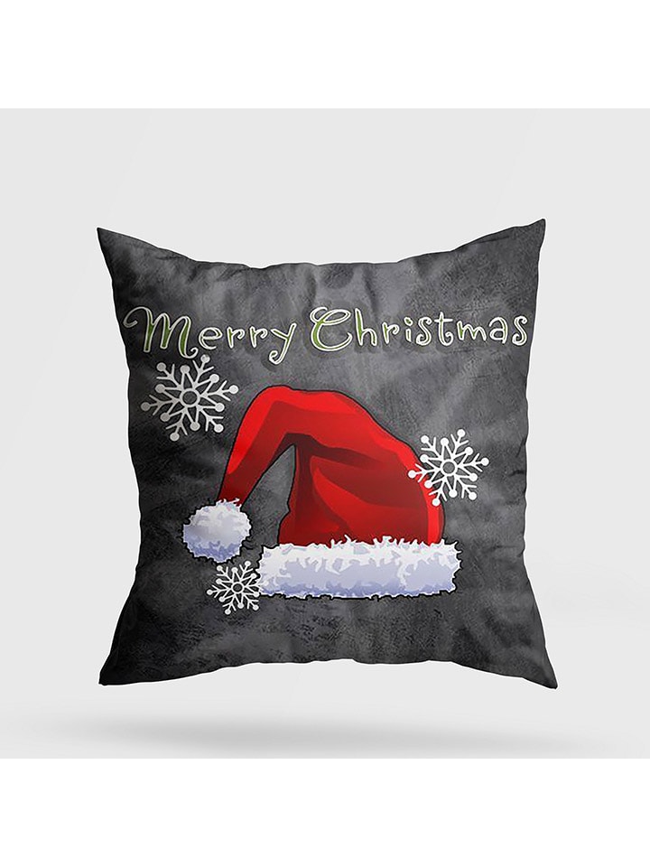 ABERTO DESIGN Poduszka w kolorze czarno-czerwonym rozmiar: 43x43 cm