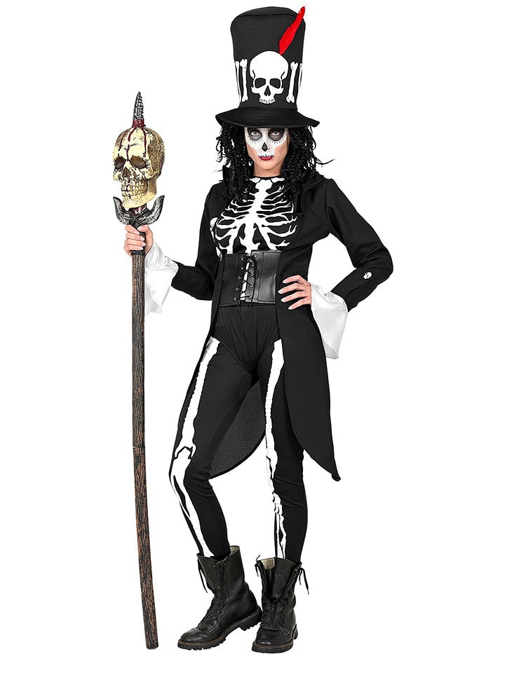 Carnival Party 4-częściowy kostium w kolorze czarnym rozmiar: S