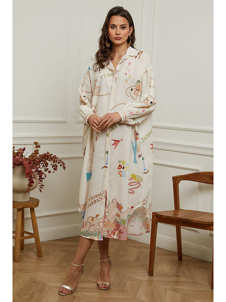 Plume Sukienka "Buvio" w kolorze kremowym rozmiar: M