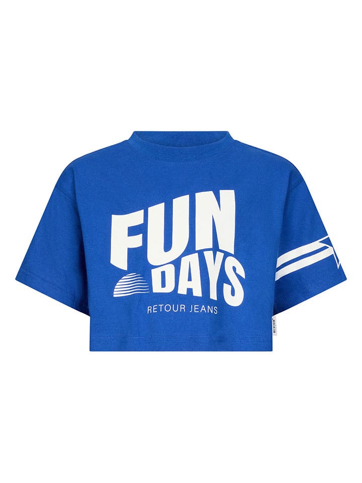 Retour Koszulka "Uma" w kolorze niebieskim rozmiar: 158/164