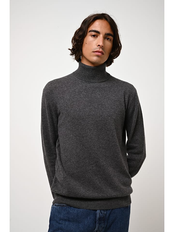 AUTHENTIC CASHMERE Kaszmirowy golf "Bange" w kolorze antracytowym rozmiar: XL