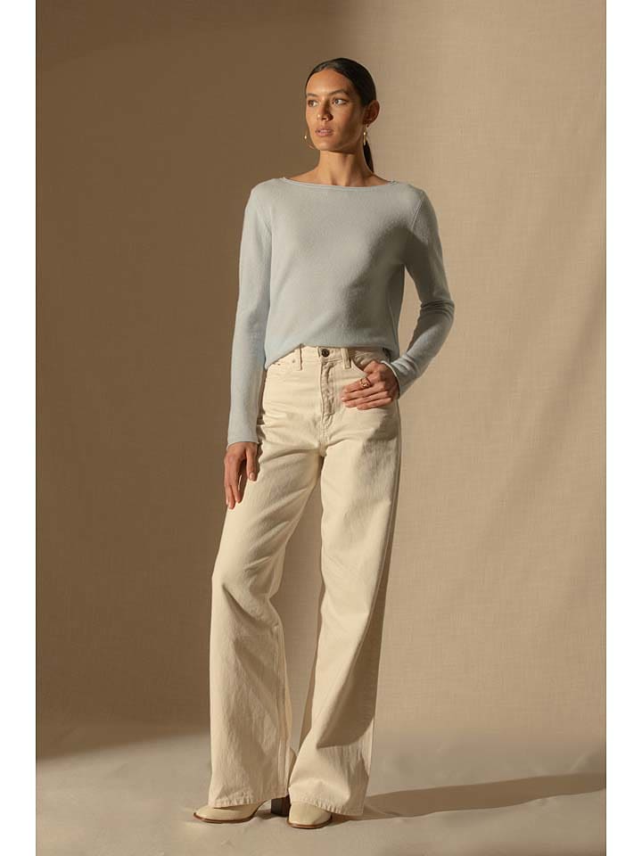 Perfect Cashmere Kaszmirowy sweter "Megan" w kolorze błękitnym rozmiar: M