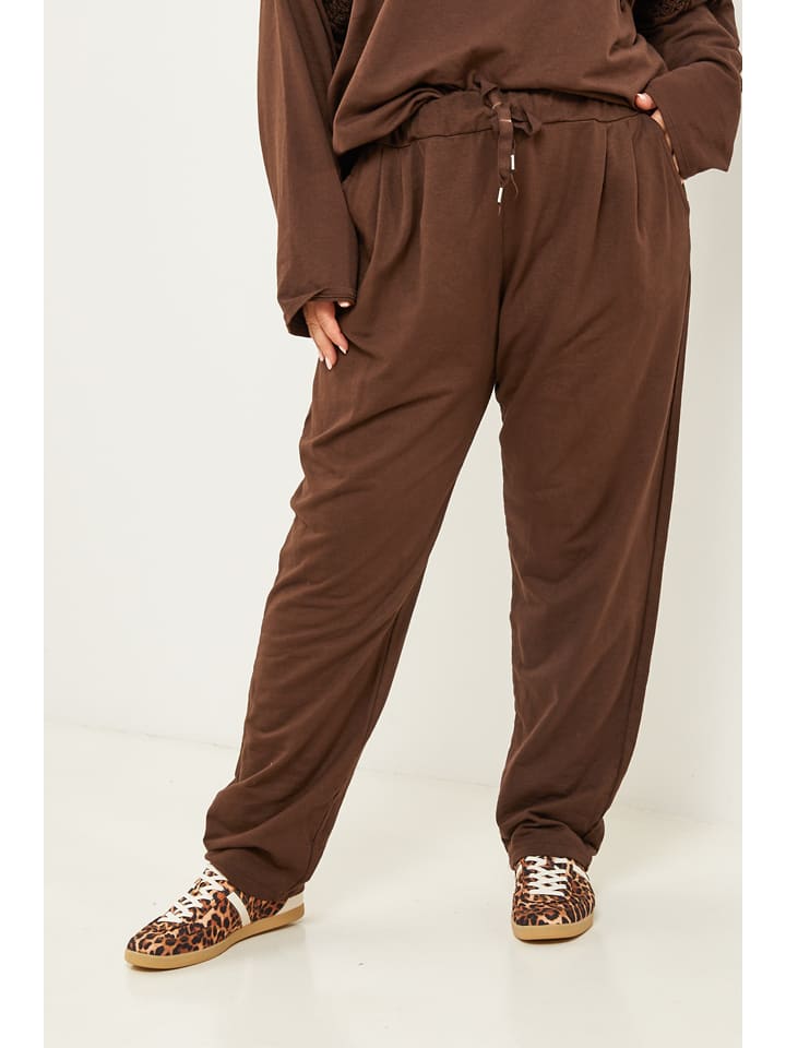Curvy Lady Spodnie w kolorze brązowym rozmiar: 48/50