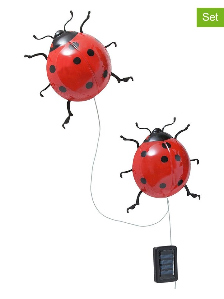 Maximex Lampki LED (2 szt.) w kolorze czerwonym - Ø 20 cm rozmiar: onesize