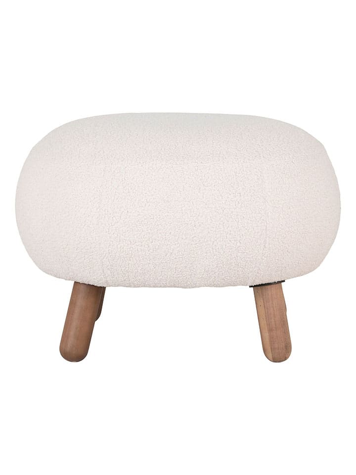 House Nordic Podnóżek "Savona" w kolorze biało-jasnobrązowym - 50 x 37 x 60 cm rozmiar: onesize