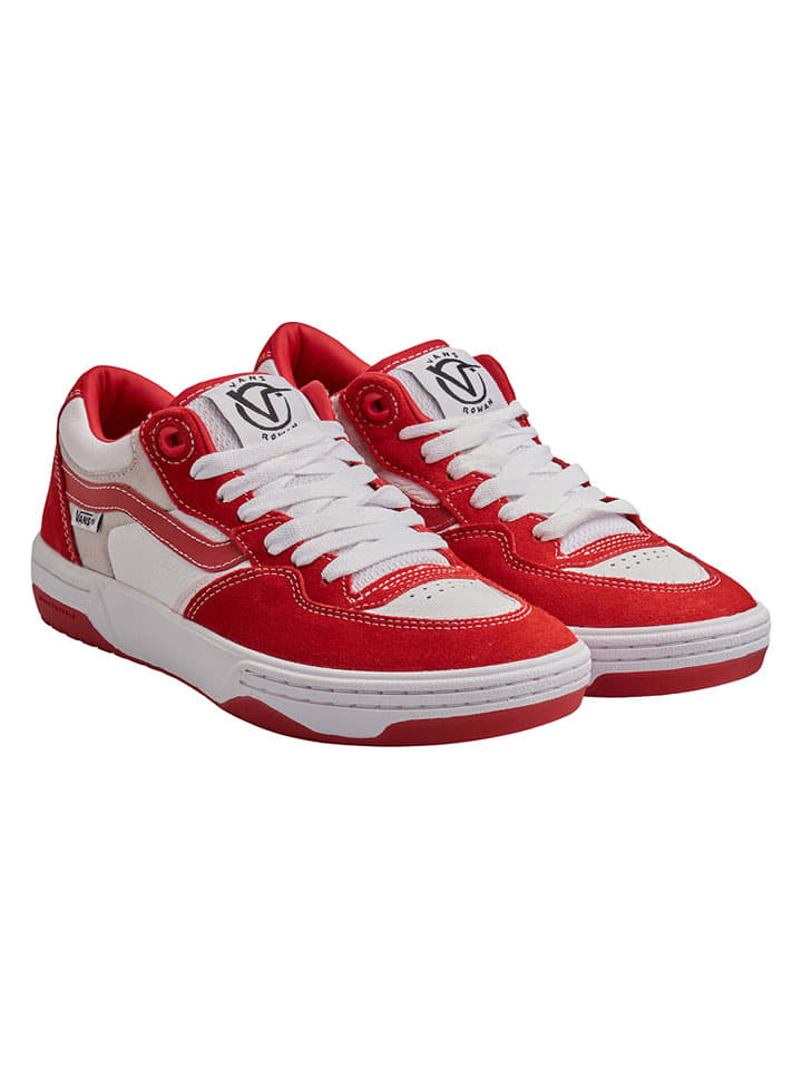 Vans Skórzane sneakersy "Rowan 2" w kolorze czerwono-białym rozmiar: 42,5