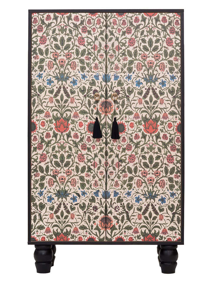 Madre Selva Szafa "Williams Garden" w kolorze kremowo-zielonym - 75 x 127 x 45 cm rozmiar: onesize