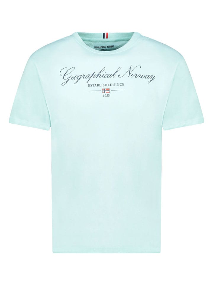 Geographical Norway Koszulka "Illumine" w kolorze turkusowym rozmiar: S