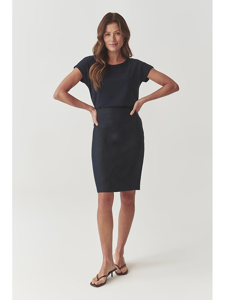 TATUUM Lniana spódnica w kolorze granatowym rozmiar: 34