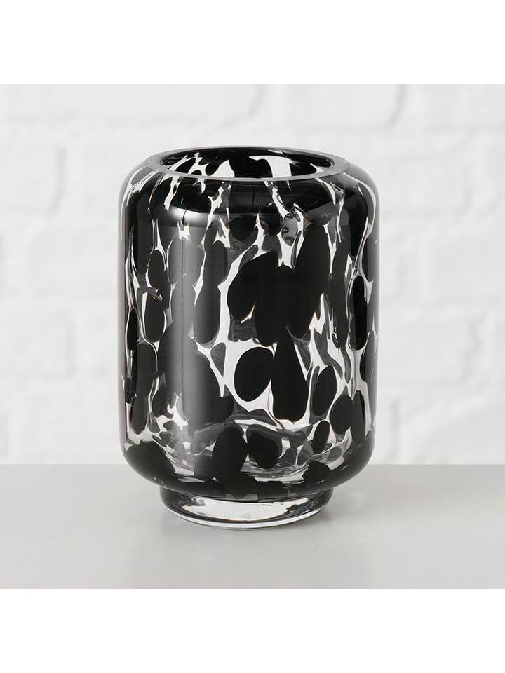 Boltze Świecznik "Dotty" w kolorze czarnym - wys. 10 x Ø 7 cm rozmiar: onesize