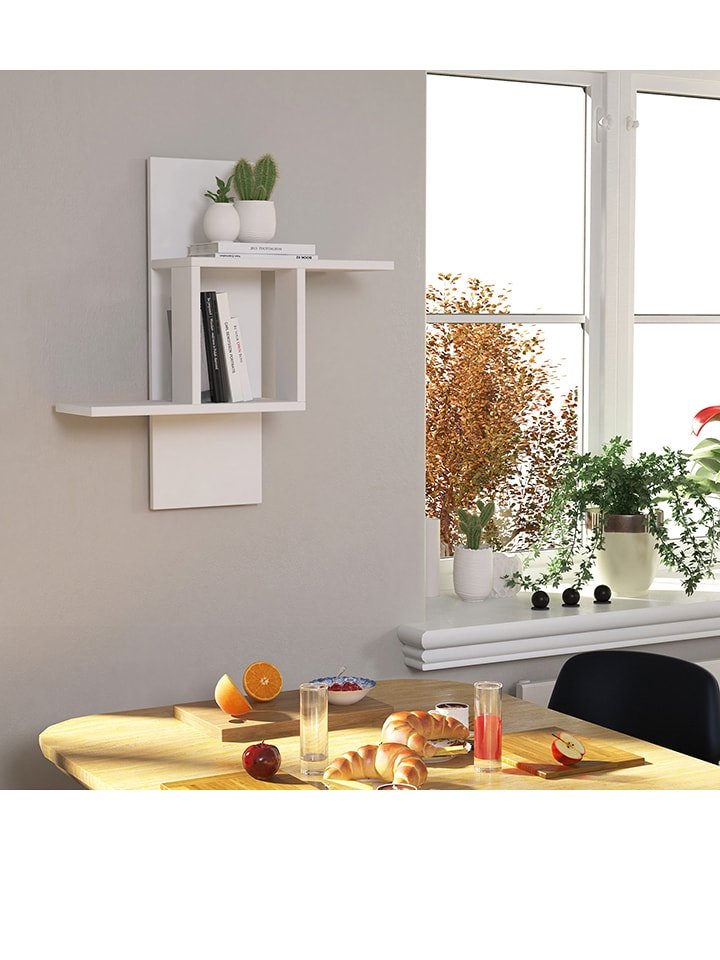 Scandinavia Concept Regał ścienny "Mill" w kolorze białym - 64 x 70 x 20 cm rozmiar: onesize