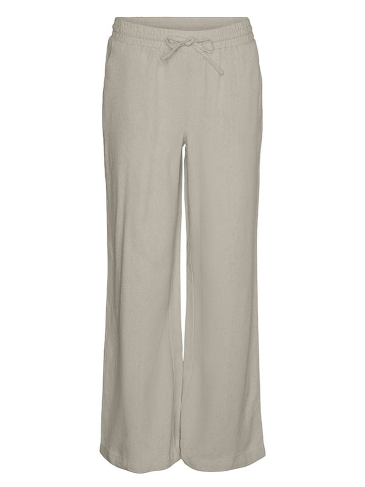 Vero Moda Girl Spodnie "Jesmilo" w kolorze beżowym rozmiar: 128