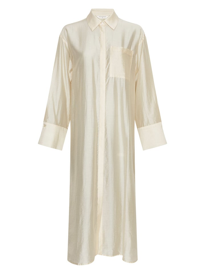 MOSS COPENHAGEN Sukienka w kolorze beżowym rozmiar: S/M