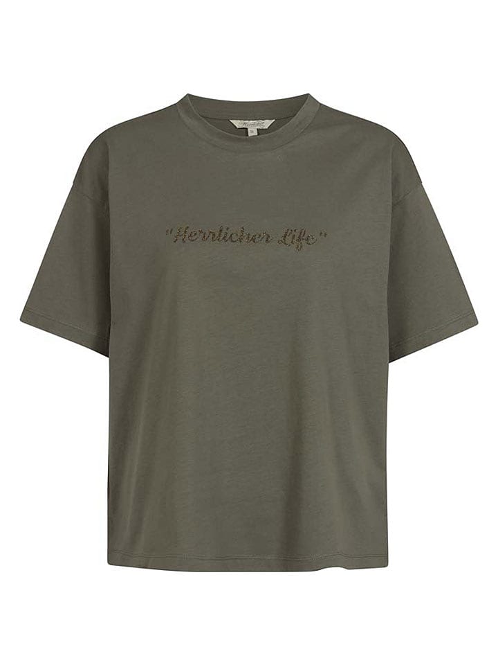 Herrlicher Koszulka "Stinella" w kolorze khaki rozmiar: XS