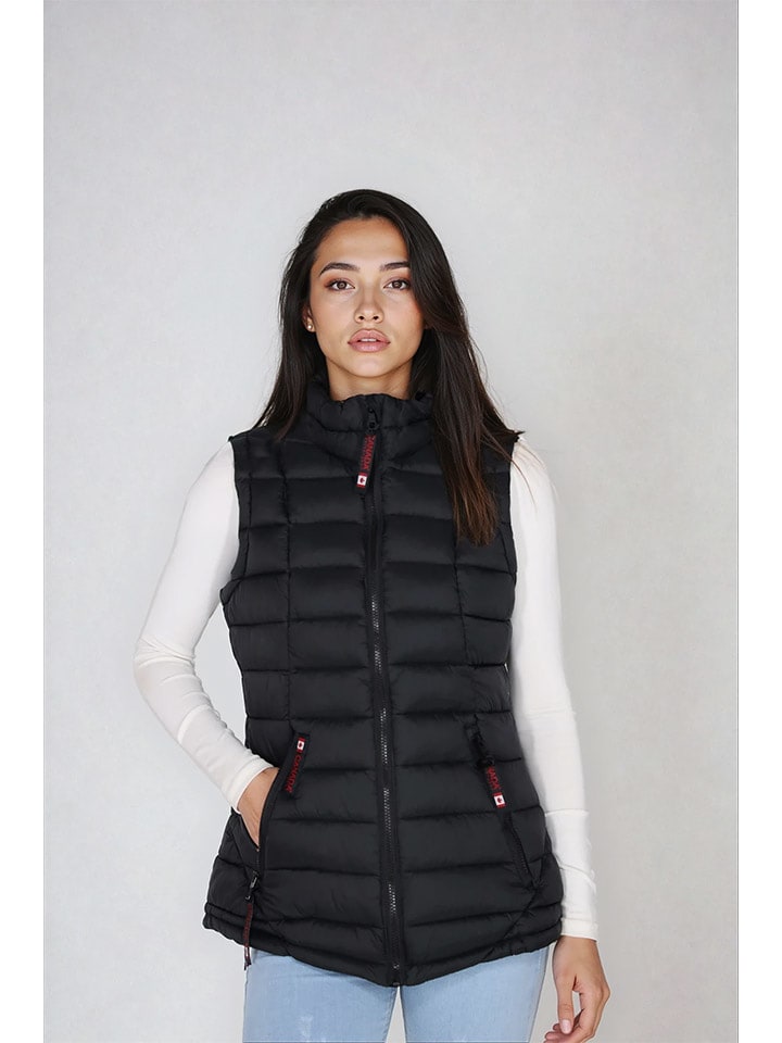 CANADA weather gear Kamizelka pikowana w kolorze czarnym rozmiar: M