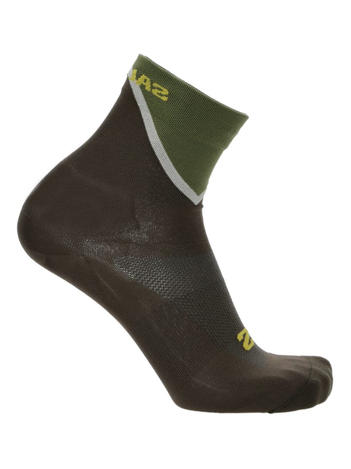 SALOMON Skarpety "Pulse Ankle" w kolorze oliwkowo-brązowym do biegania rozmiar: 45-47