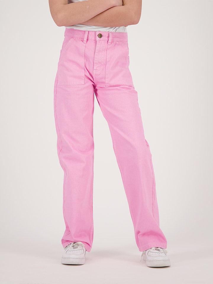 RAIZZED® Dżinsy "Mississippi" - Wide leg - w kolorze jasnoróżowym rozmiar: 104