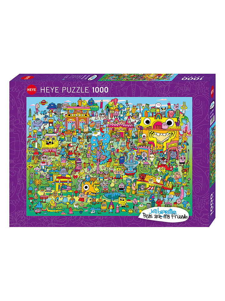 HEYE 1.000-częściowe puzzle "Doodle Village" - 12+ rozmiar: onesize