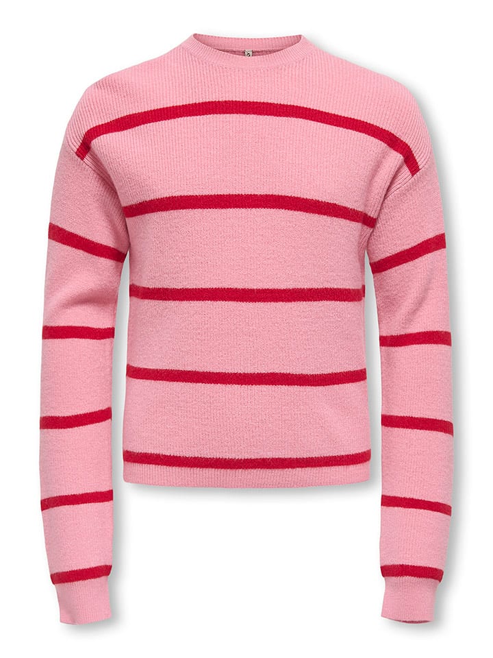 KIDS ONLY Sweter "Franca" w kolorze jasnoróżowo-czerwonym rozmiar: 134/140