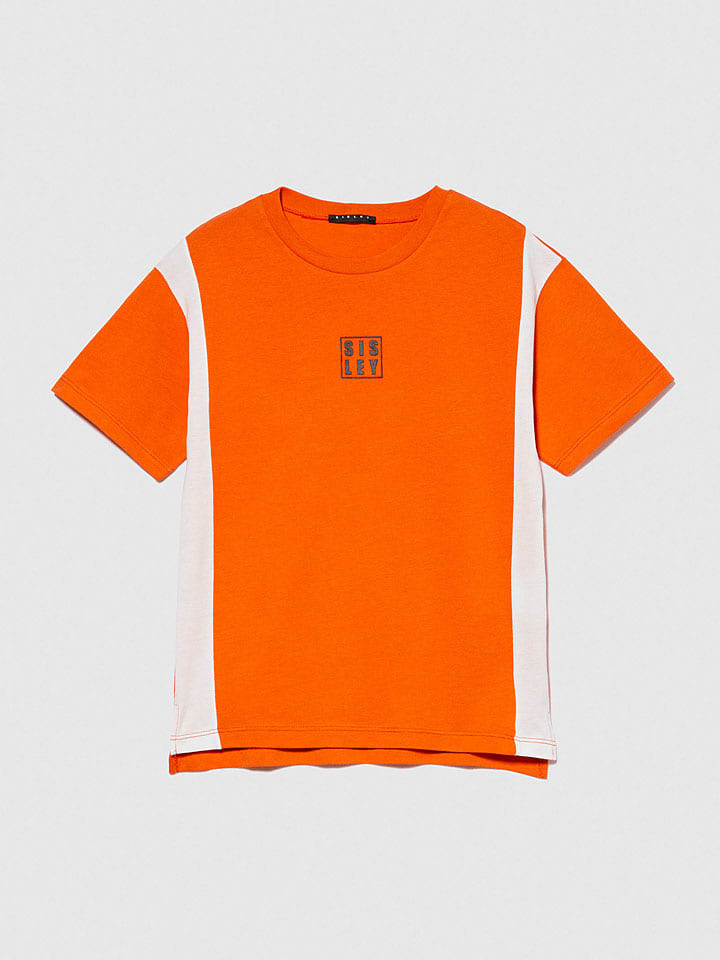 Sisley Koszulka w kolorze pomarańczowym rozmiar: 140