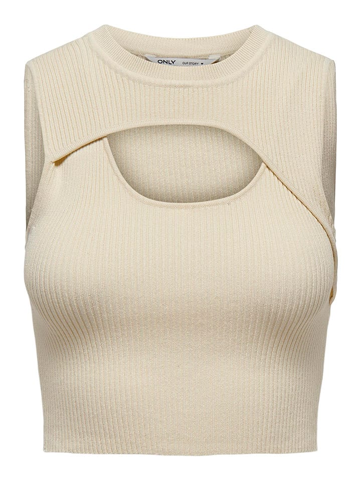 ONLY Top "Lizan" w kolorze beżowym rozmiar: XL