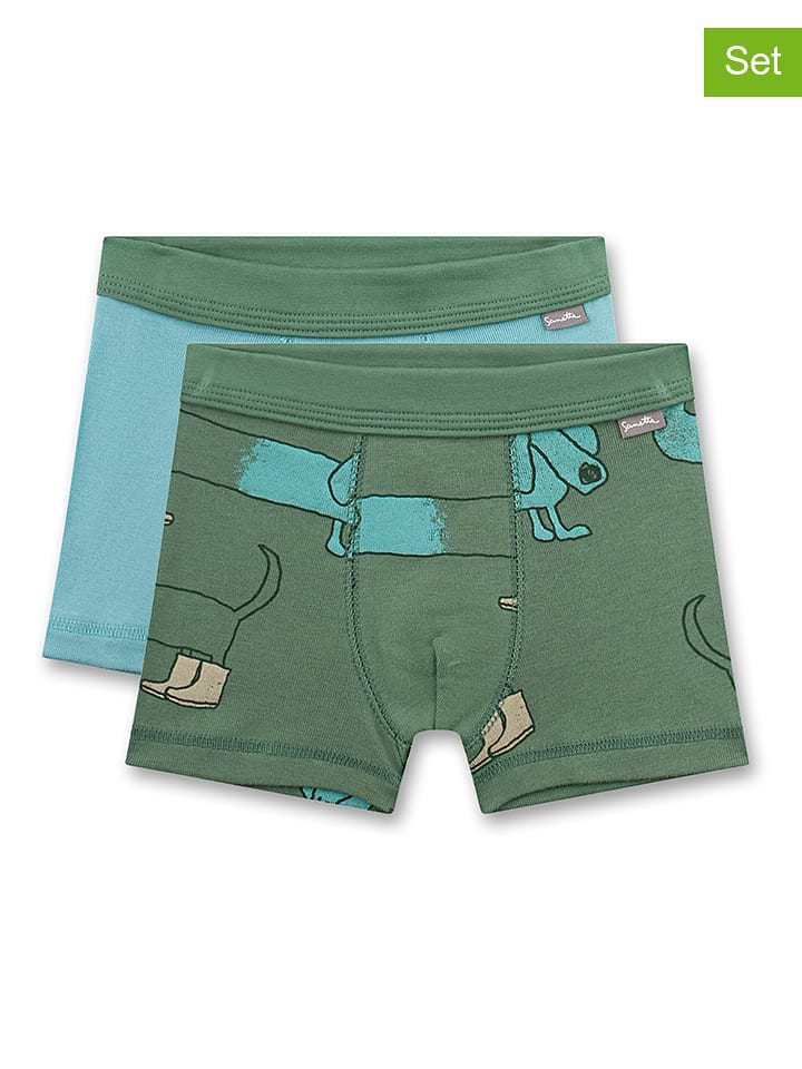 Sanetta Bokserki (2 pary) w kolorze zielono-błękitnym rozmiar: 128