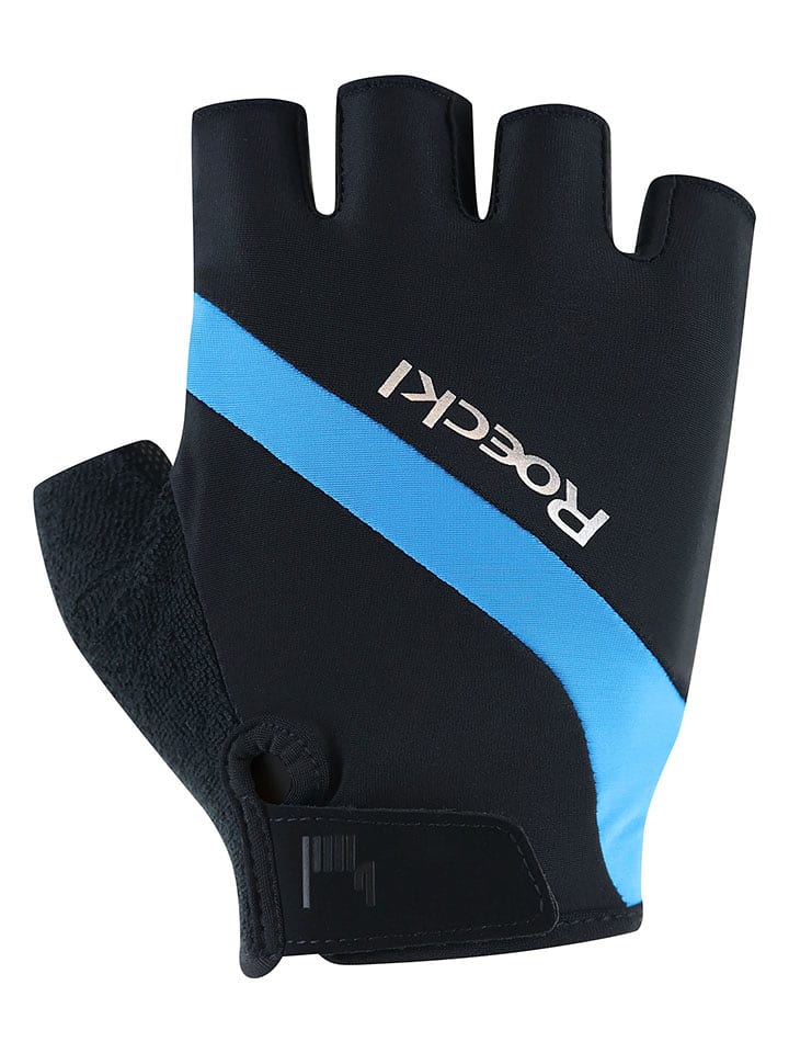 Roeckl SPORTS Rękawiczki kolarskie "Holmec" w kolorze czarno-niebieskim rozmiar: 6,5