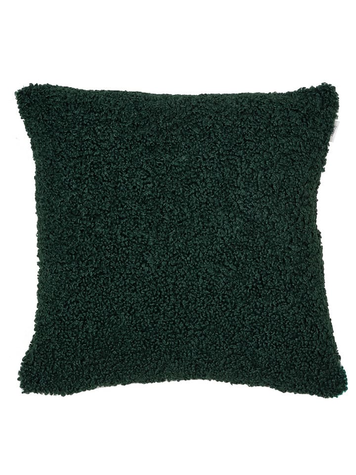 ESPRIT Poszewka "Teddy" w kolorze ciemnozielonym na poduszkę rozmiar: 45x45 cm