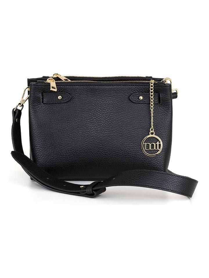 Mia Tomazzi Skórzana torebka "Vettabbia" w kolorze czarnym - 24 x 18 x 10 cm rozmiar: onesize