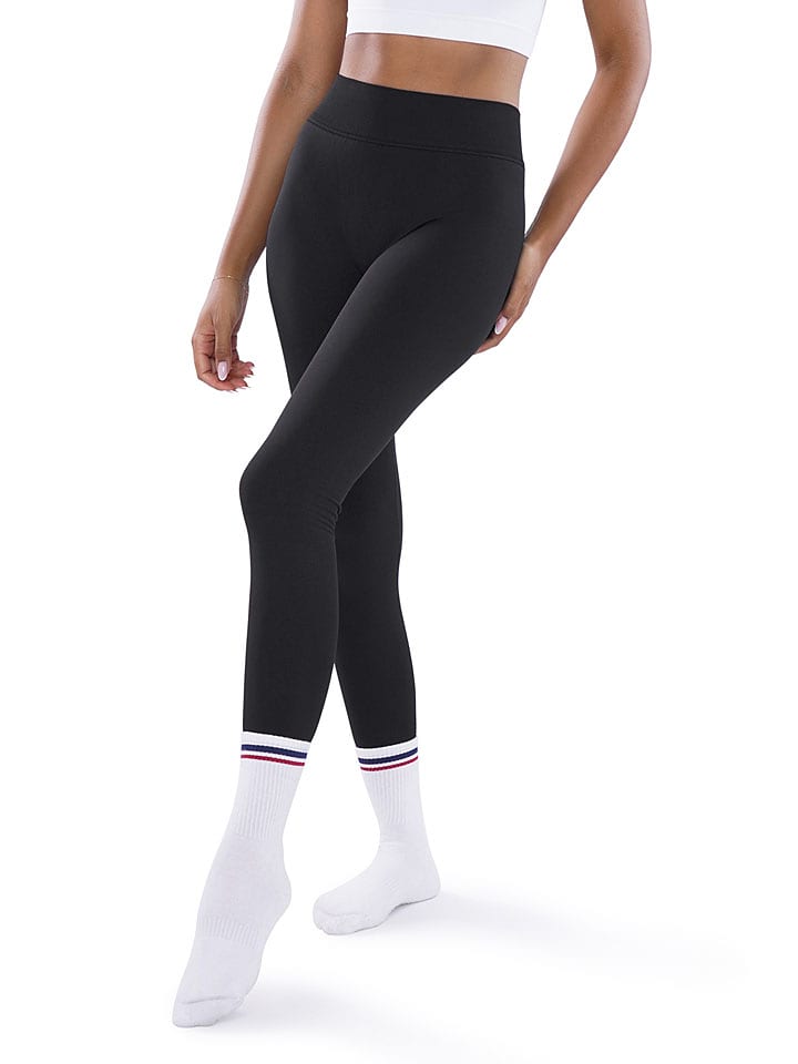 Athleas Legginsy sportowe "Ania" w kolorze czarnym rozmiar: L/XL