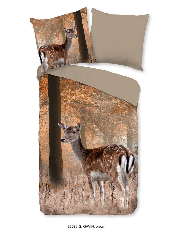 Good Morning Komplet pościeli "Gavin" w kolorze brązowym rozmiar: 135x200 cm