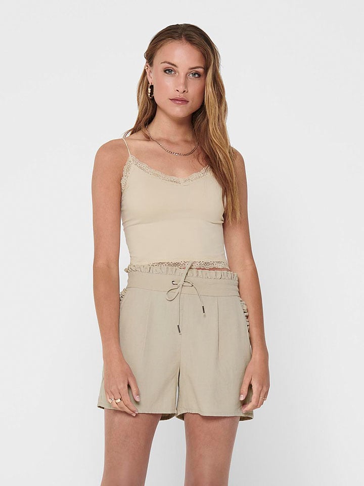 ONLY Top w kolorze beżowym rozmiar: M/L