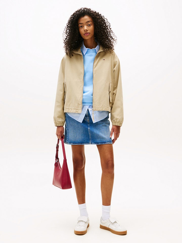 TOMMY JEANS Kurtka koszulowa w kolorze beżowym rozmiar: M