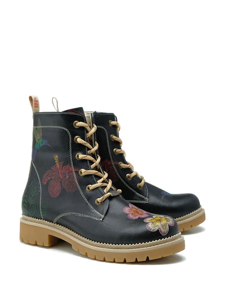 Goby Botki w kolorze czarnym ze wzorem rozmiar: 39