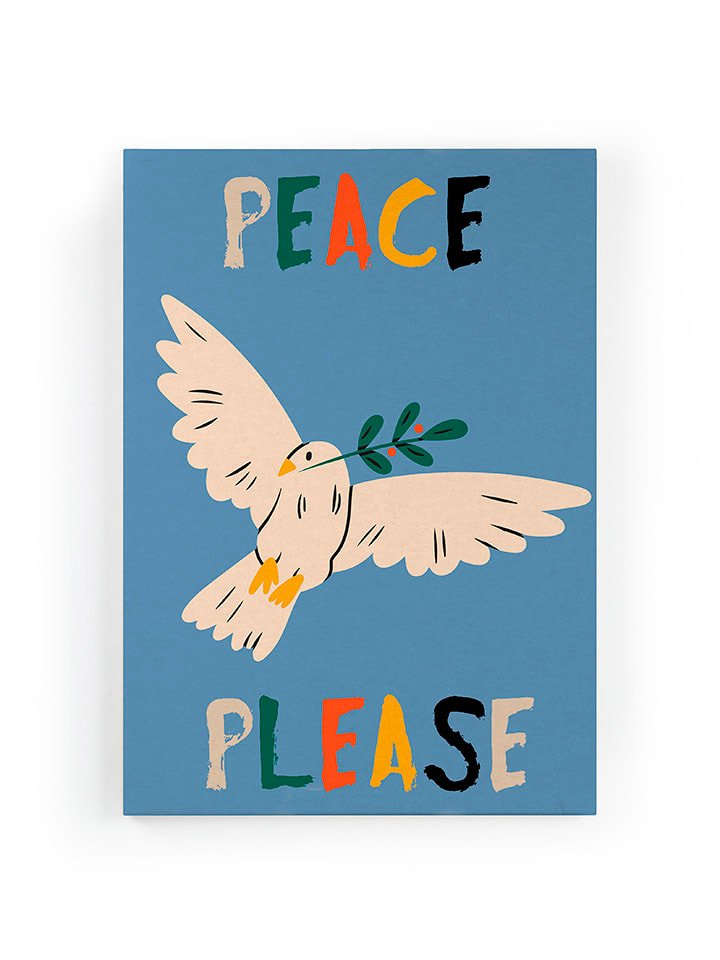 Folkifreckles Druk na płótnie "Peace Please" - 40 x 60 cm rozmiar: onesize