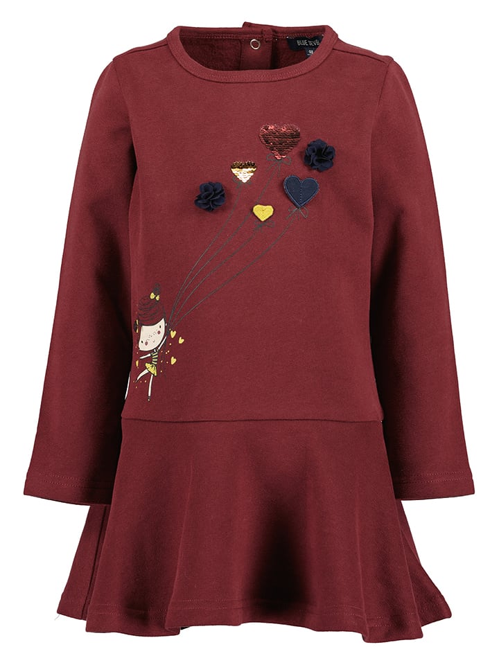 Blue Seven Sukienka dresowa w kolorze czerwonym rozmiar: 122