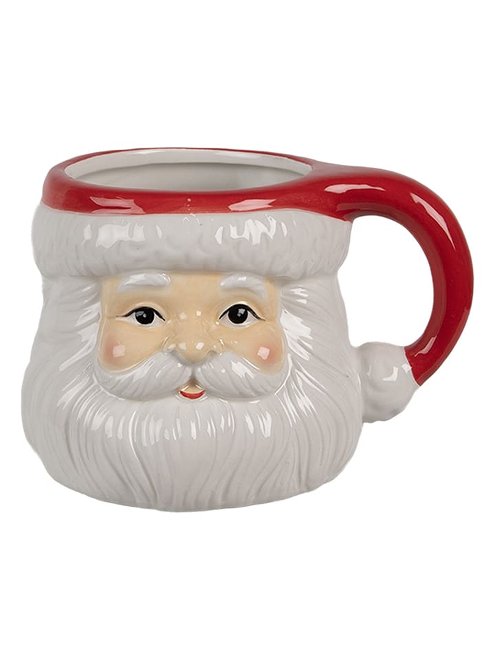 Clayre & Eef Kubek w kolorze czerwono-białym - 11 x 14 x 9 cm rozmiar: onesize