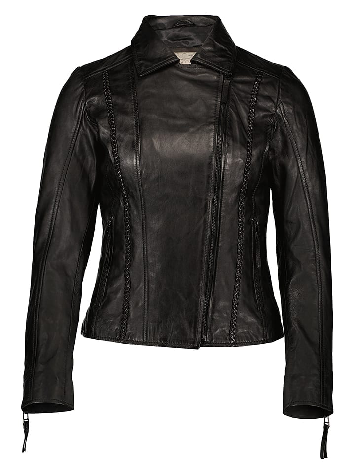 7eleven Skórzana kurtka "Jilly" w kolorze czarnym rozmiar: 42