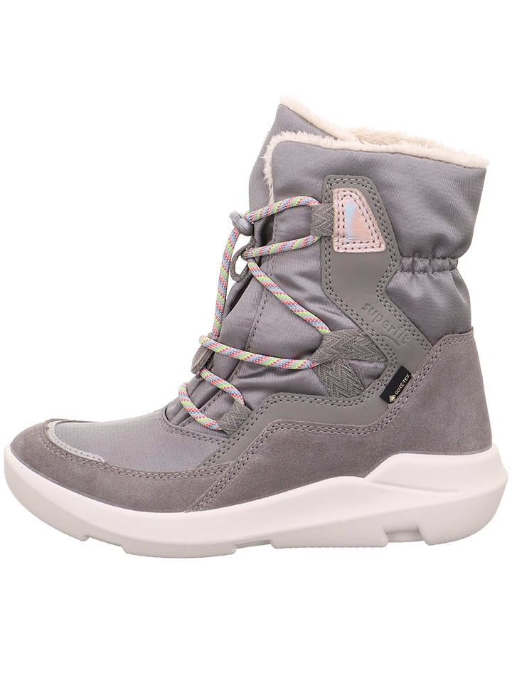 superfit Skórzane kozaki zimowe "Twilight" w kolorze szarym rozmiar: 31