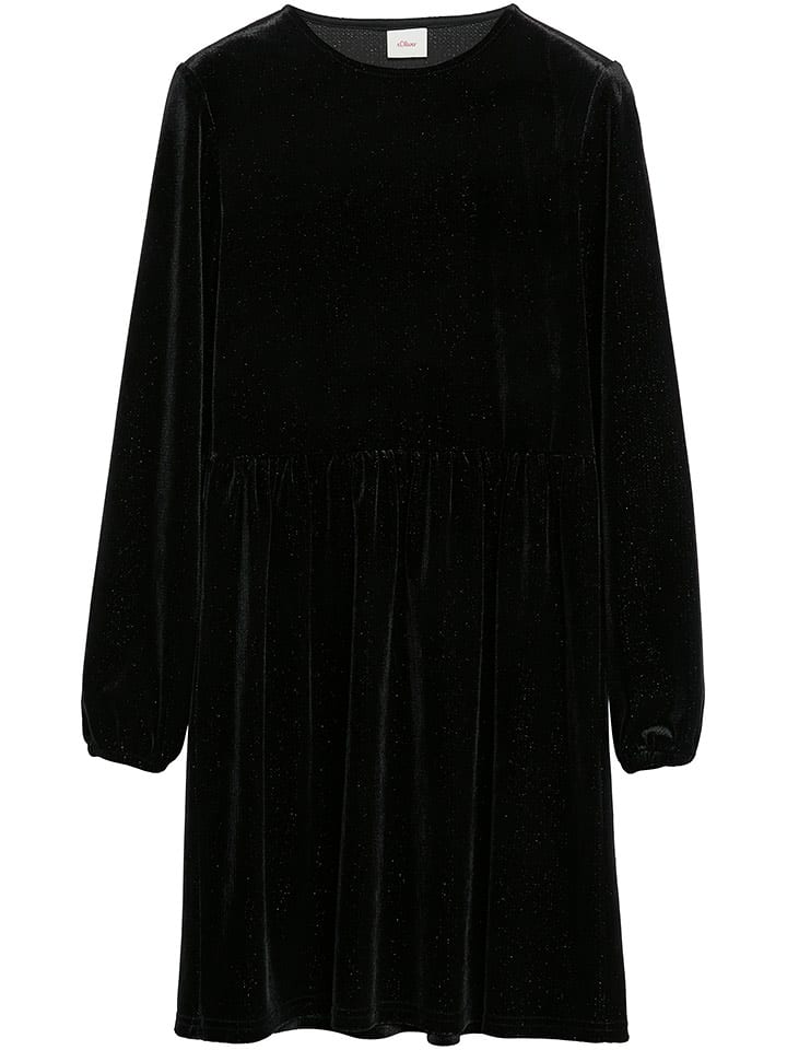 s.Oliver Aksamitna sukienka w kolorze czarnym rozmiar: 170