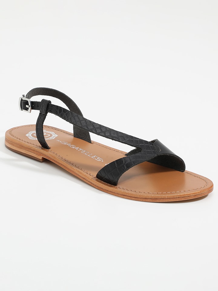 Les BAGATELLES Skórzane sandały "Amadrya" w kolorze czarnym rozmiar: 39