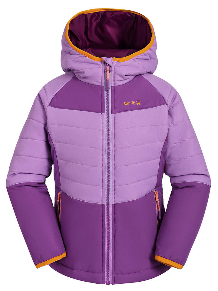 Kamik Całoroczna kurtka pikowana "Celeste" w kolorze fioletowym rozmiar: 110