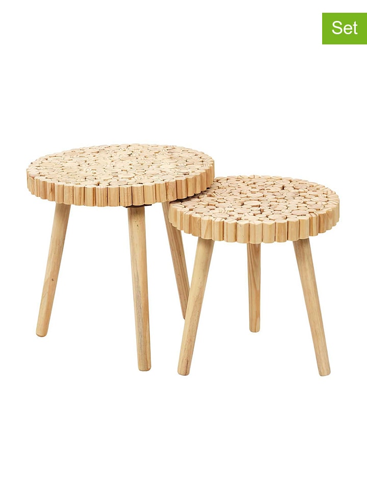 Ethnical Life Stoliki (2 szt.) "Gigogne" w kolorze brązowym rozmiar: onesize