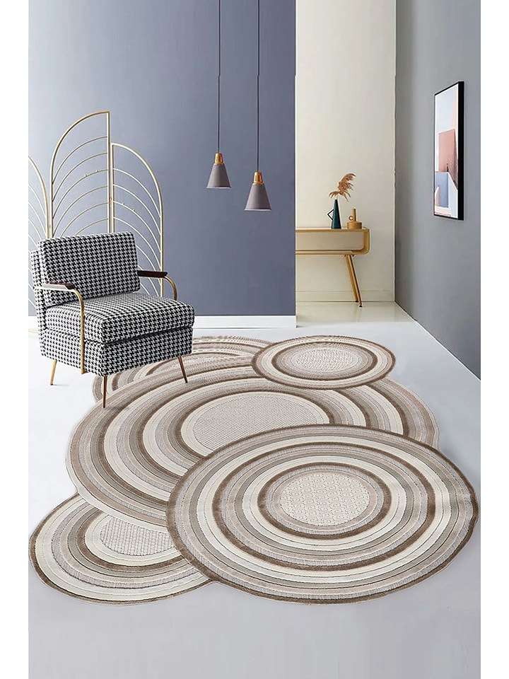 Conceptum Hypnose Dywan "Amorf - Ar002" w kolorze beżowo-jasnobrązowym rozmiar: 160x230 cm