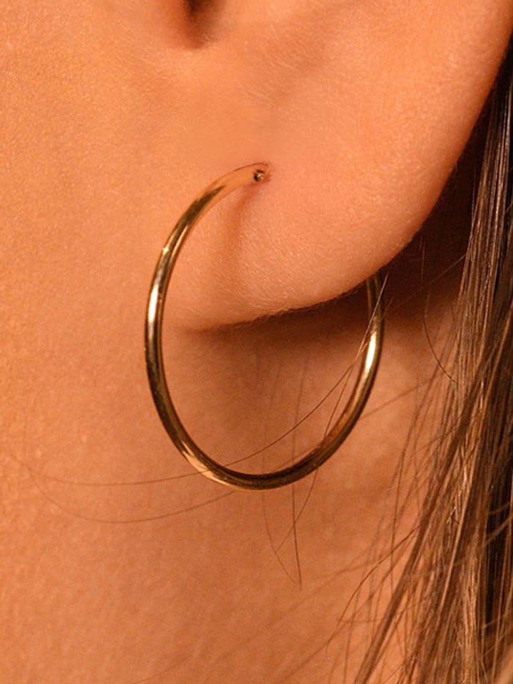 DIAMANTA Złote kolczyki-kreole "Sublimes créoles" rozmiar: onesize